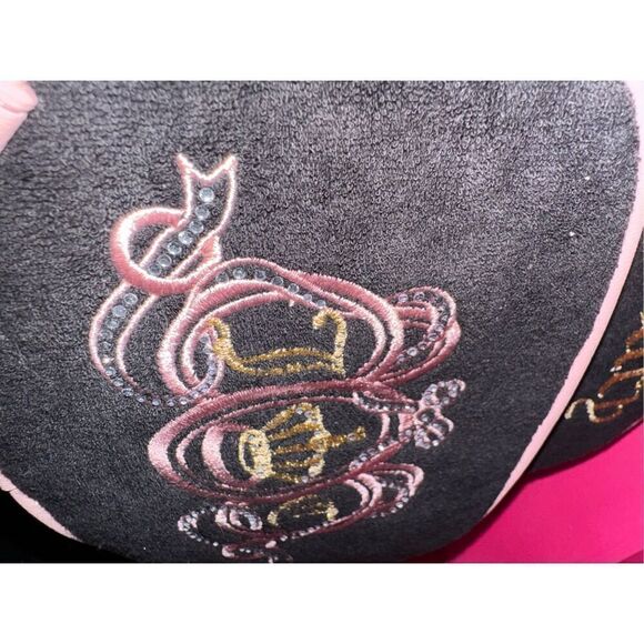 Heritage vintage y2k style  black velour fairytale  juicy couture backpack set main image 6
